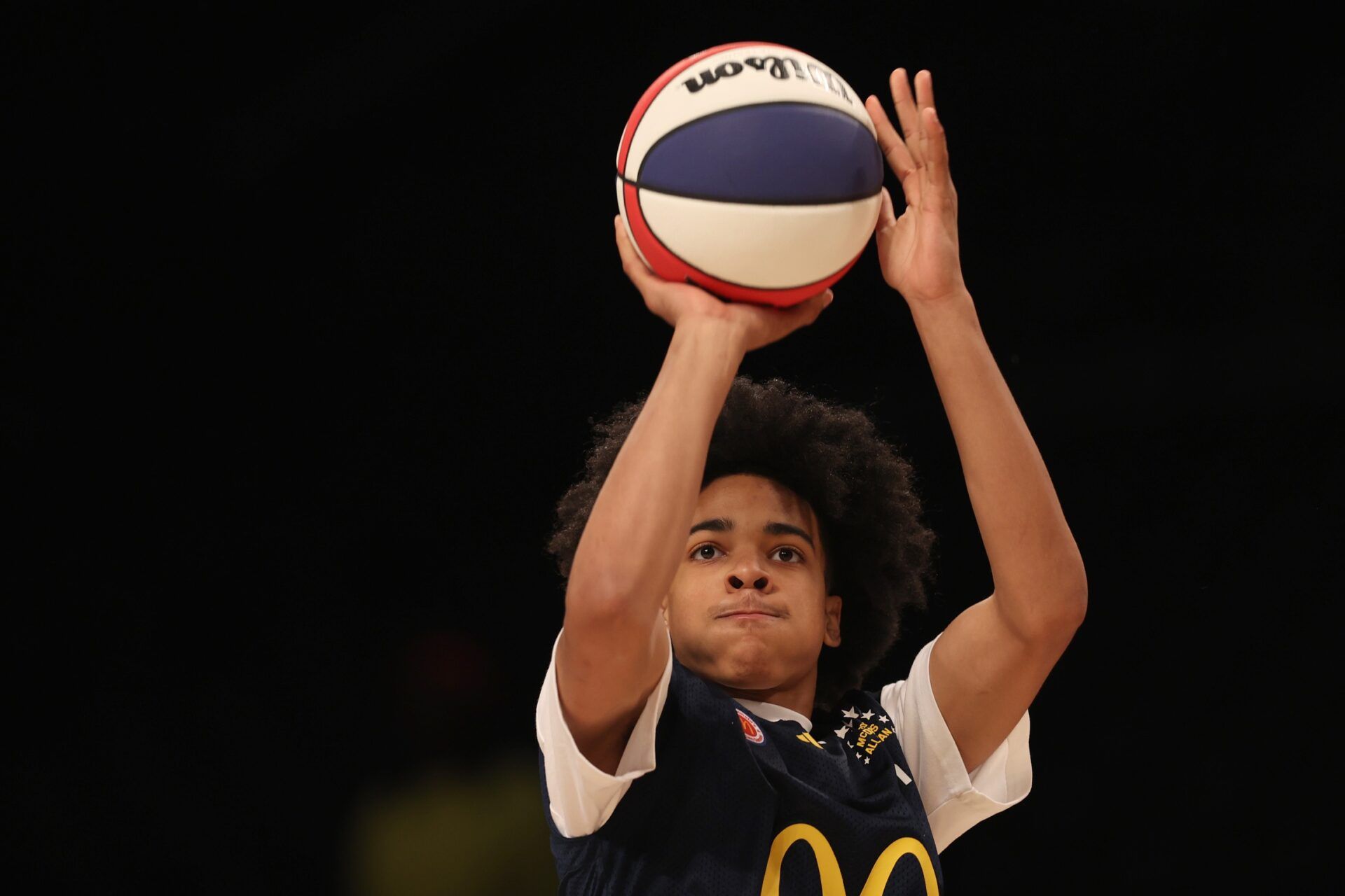 McDonald’s All American West guard Mikel Brown Jr. (11) shoots the ball during the Sprite Jam Fest at Barclay's Center.