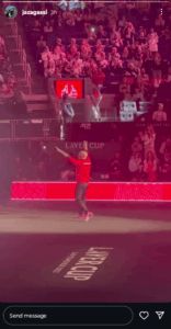 Screengrab of Andre Agassi's daughter Jaz's Instagram stories (@jazagassi)