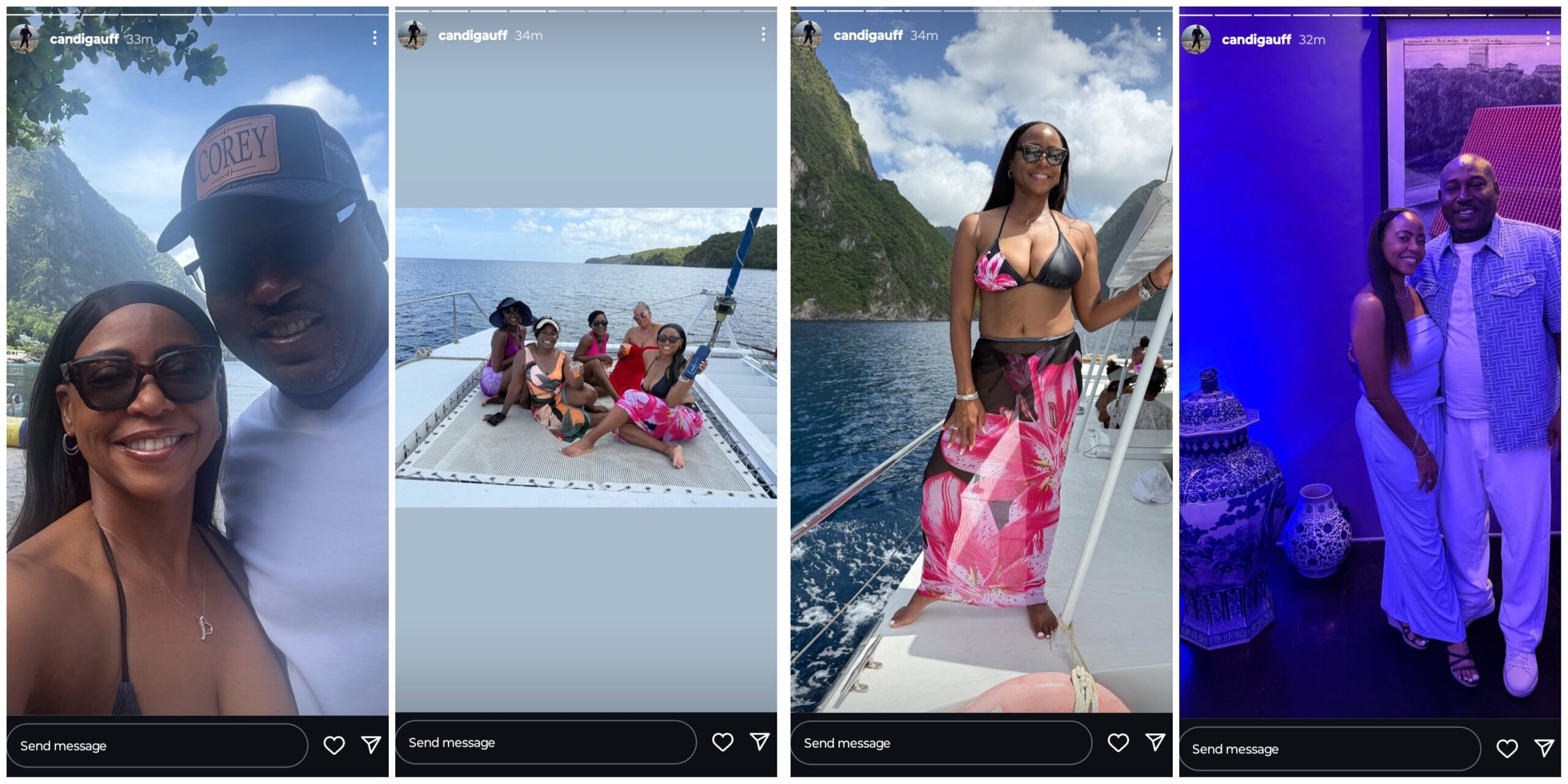 Screen grab of Coco Gauff' mother, Candi Gauff's Instagram stories