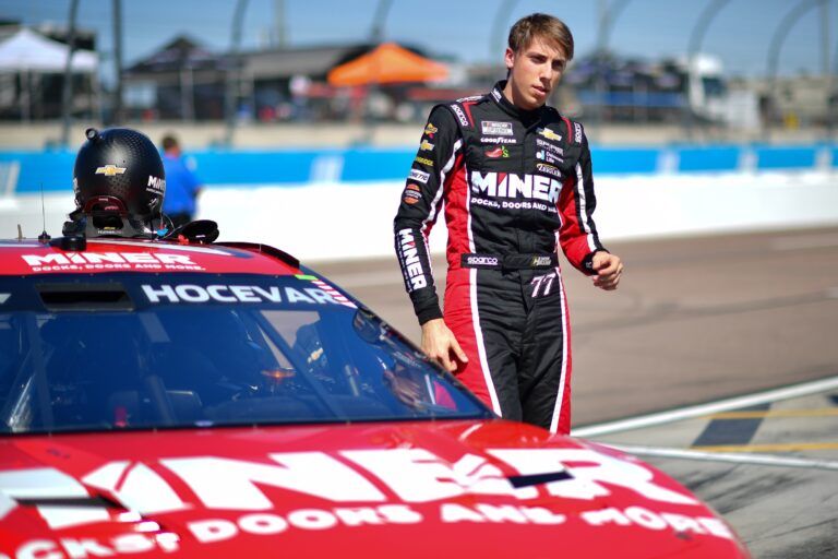 NASCAR Cup Series driver Carson Hocevar (77) during qualifying for the Shrines Children’s 500 at Phoenix Raceway.