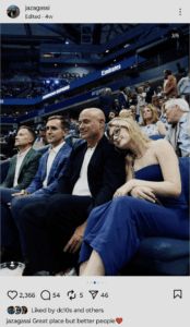Screengrab of Andre Agassi's daughter Jaz's Instagram post (@jazagassi)