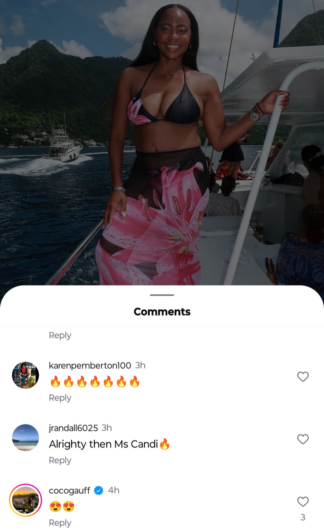 Screen grab of Coco Gauff's comments