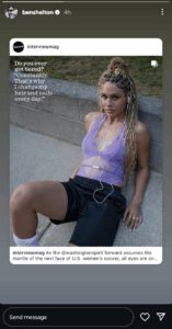 Ben Shelton's Instagram Story