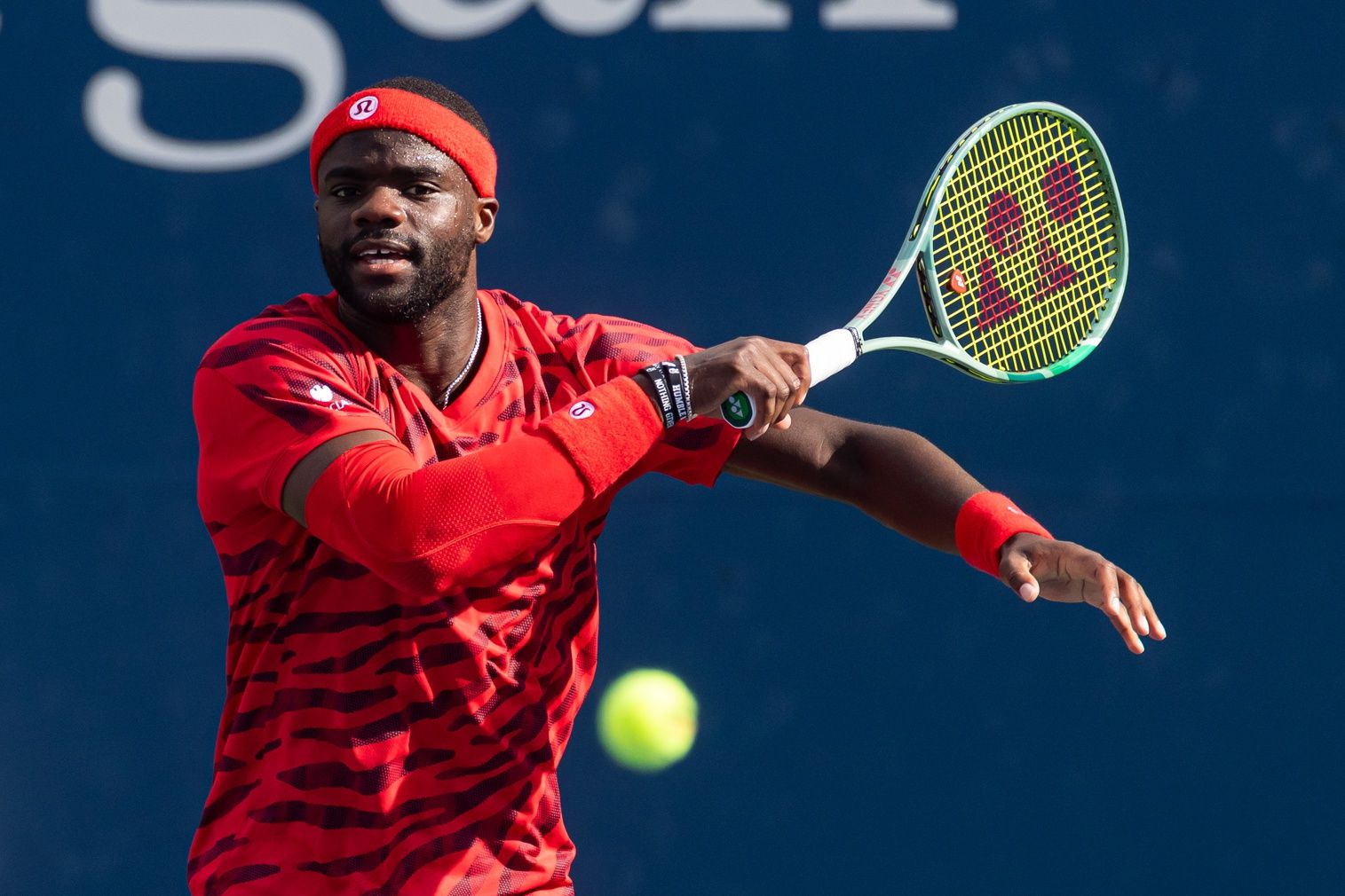 Flushing, NY, USA; Frances Tiafoe of the United States in action against Jan-Lennard Struff of Germany in the third round of the menÕs singles at the US Open at Billie Jean King National Tennis Center.