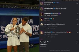 Aryna Sabalenka and Georgios Frangulis via Instagram (@georgiosfrangulis)