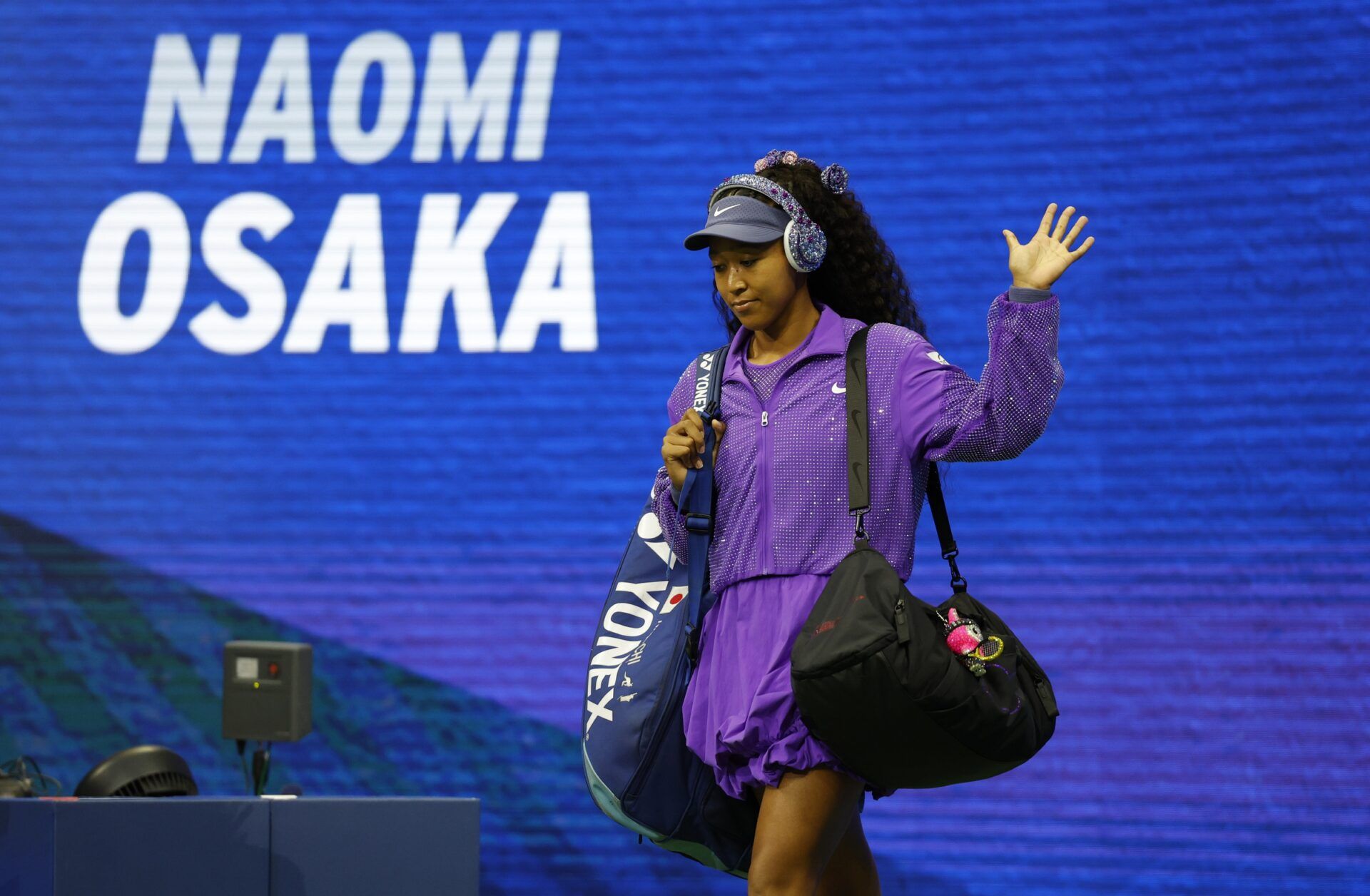 Flushing, NY, USA; Naomi Osaka (JPN) enters the court for a match against Karolina Muchova (CZE) (not pictured) on day eleven of the 2025 US Open tennis championships at USTA Billie Jean King National Tennis Center.