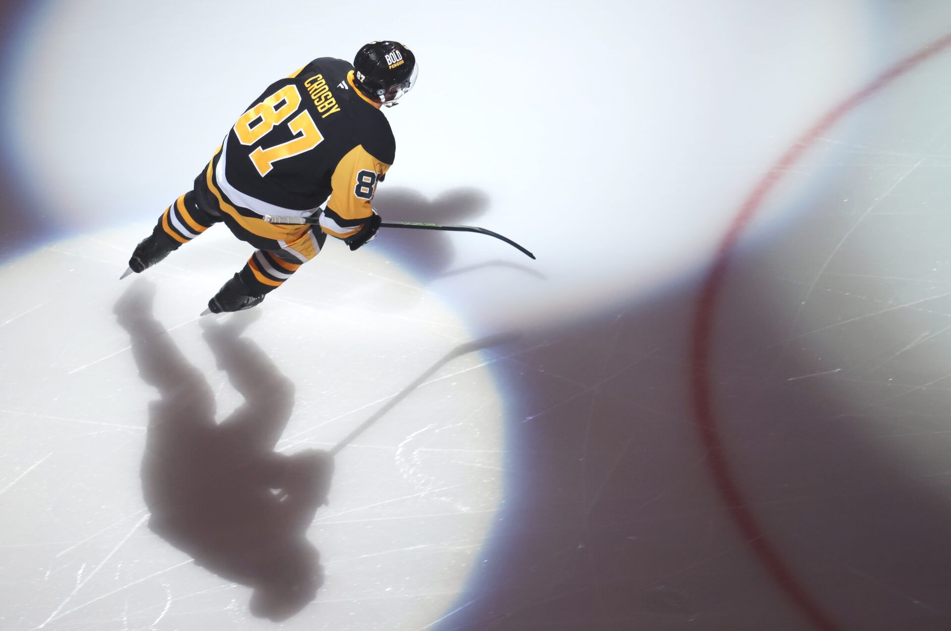 Pittsburgh Penguins center Sidney Crosby (87) takes the ice against the Ottawa Senators at PPG Paints Arena.