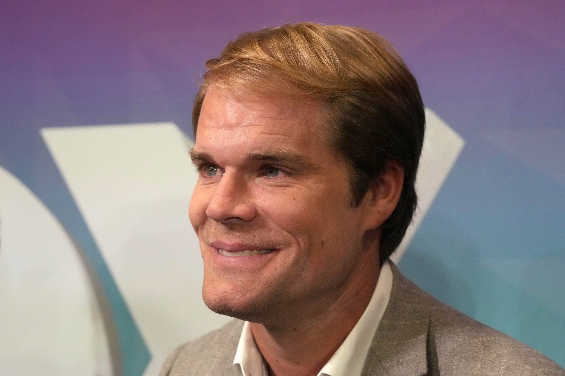 Greg Olsen at Fox Sports media day at the Phoenix Convention Center.