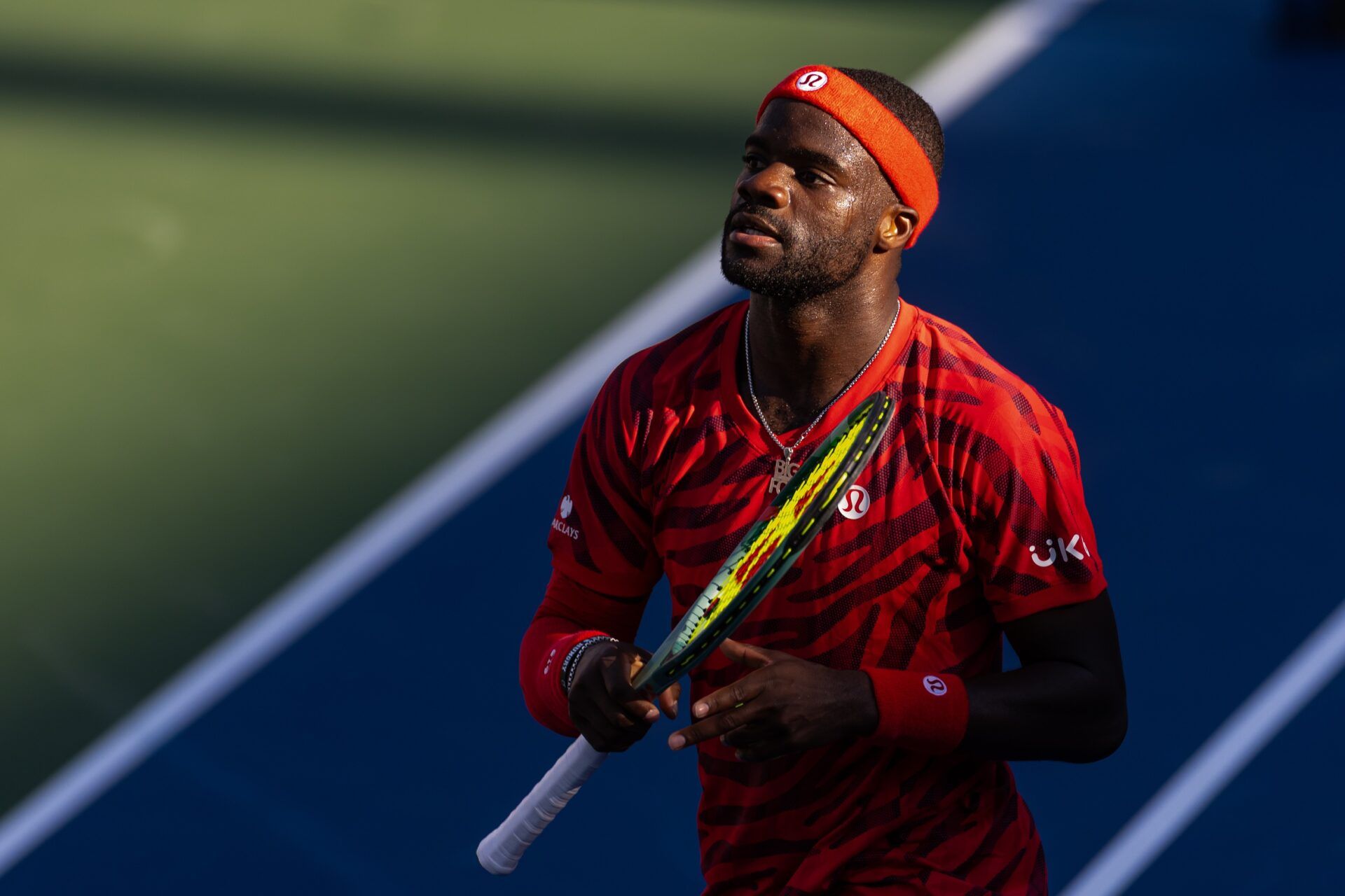 Frances Tiafoe of the United States in action against Jan-Lennard Struff of Germany in the third round of the men’s singles at the US Open at Billie Jean King National Tennis Center.