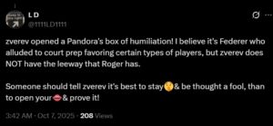 Screengrab of tweets on X