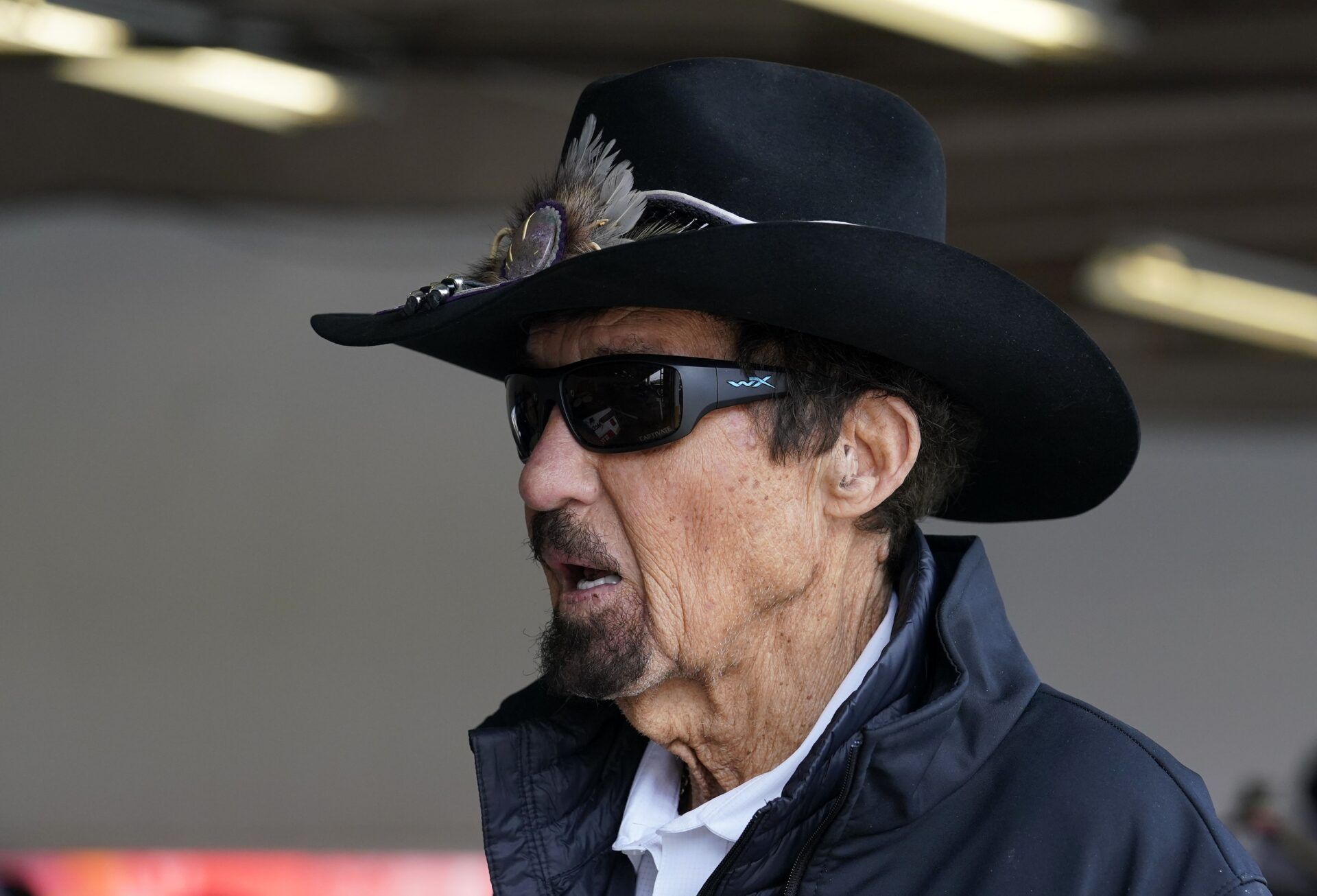 Team owner and former driver Richard Petty during practice for the Daytona 500 at Daytona International Speedway.