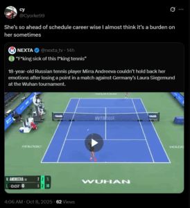 Screengrab of tweets on X