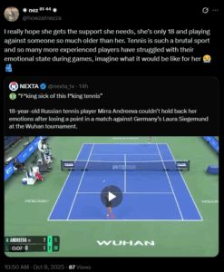 Screengrab of tweets on X