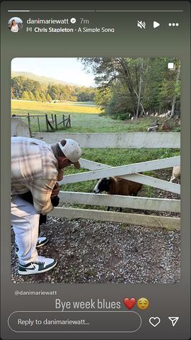 T.J. Watt with his daughter Blakely during Steelers' Bye Week
