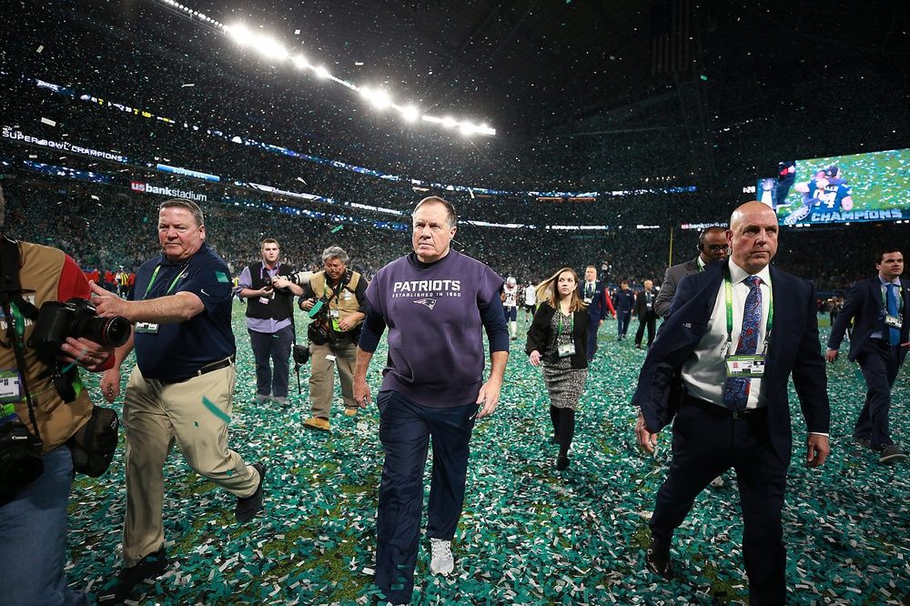 2018: Head coach Bill Belichick walks off the field after the Patriots lost to the Eagles in Super Bowl LII in Minneapolis.
