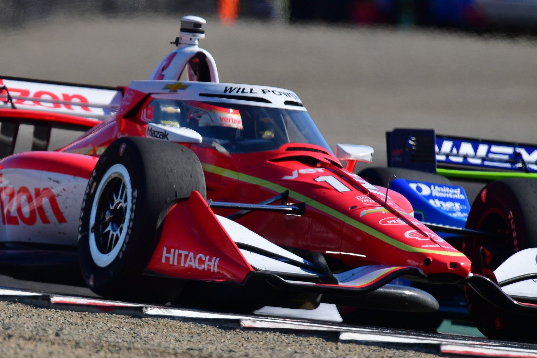 Team Penske driver Will Power (12) during practice at WeatherTech Raceway Laguna Seca.