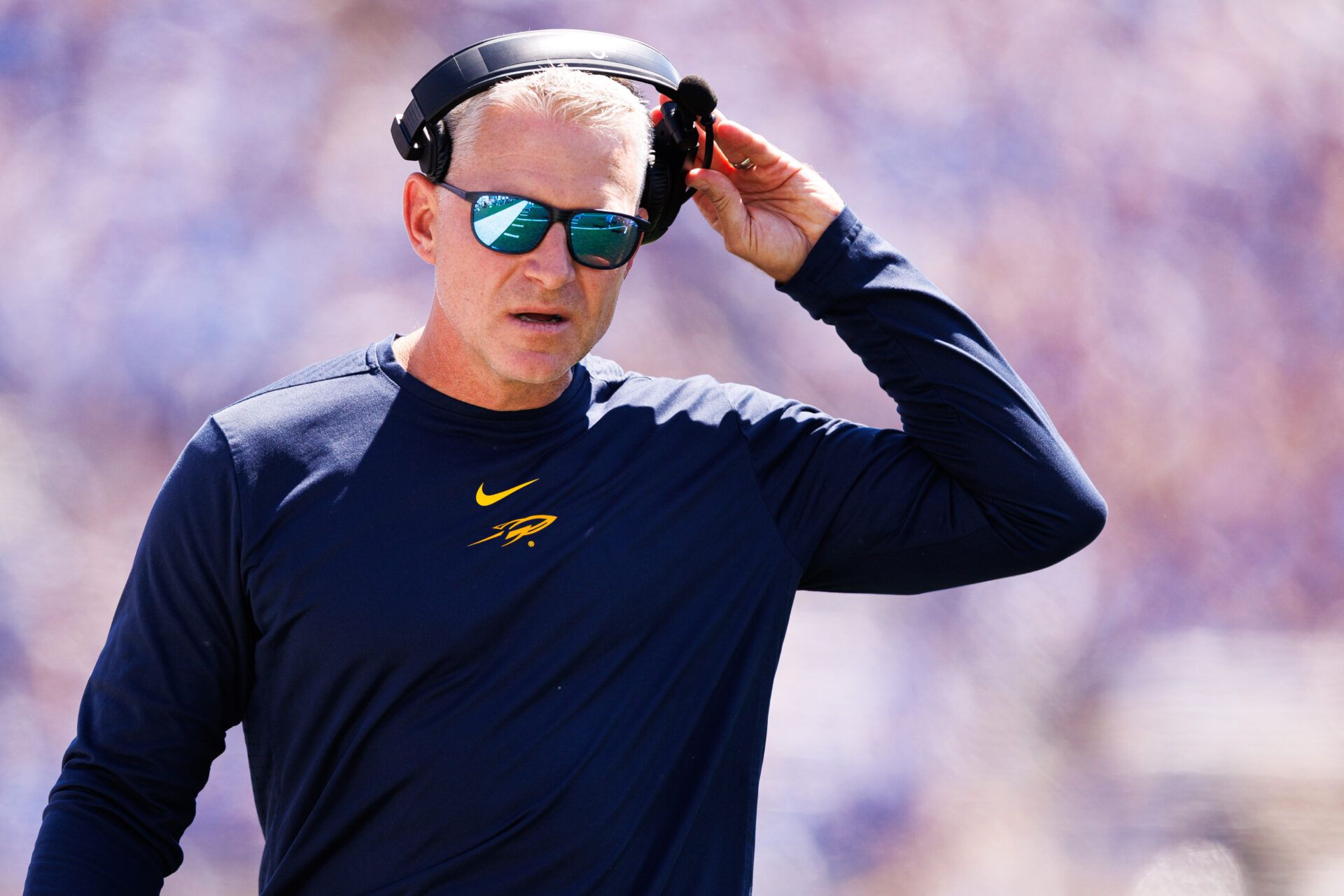 Toledo Rockets head coach Jason Candle looks on during the second quarter against the Kentucky Wildcats at Kroger Field.