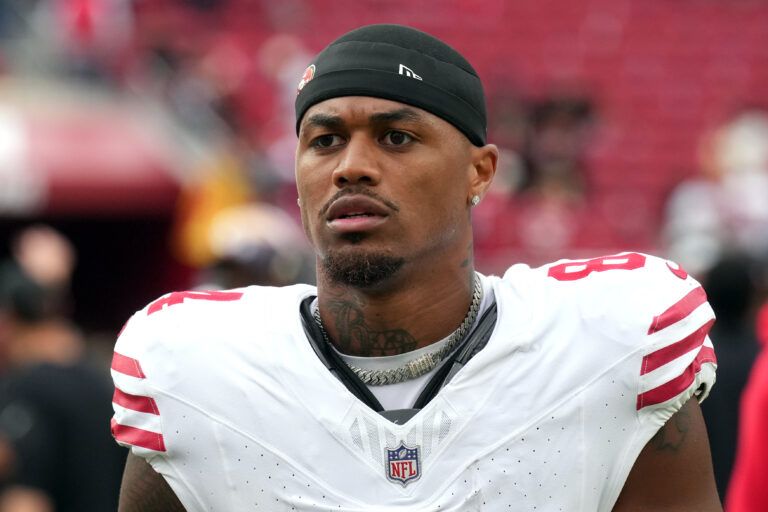 San Francisco 49ers wide receiver Kendrick Bourne (84) after the game against the Jacksonville Jaguars at Levi's Stadium.