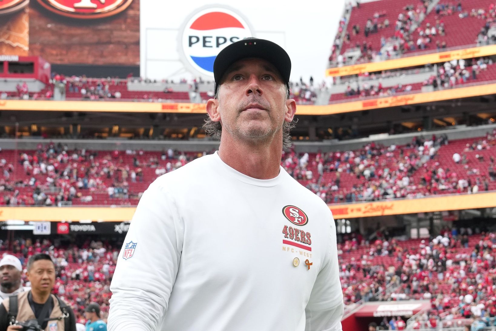 San Francisco 49ers head coach Kyle Shanahan after the game against the Jacksonville Jaguars at Levi's Stadium.