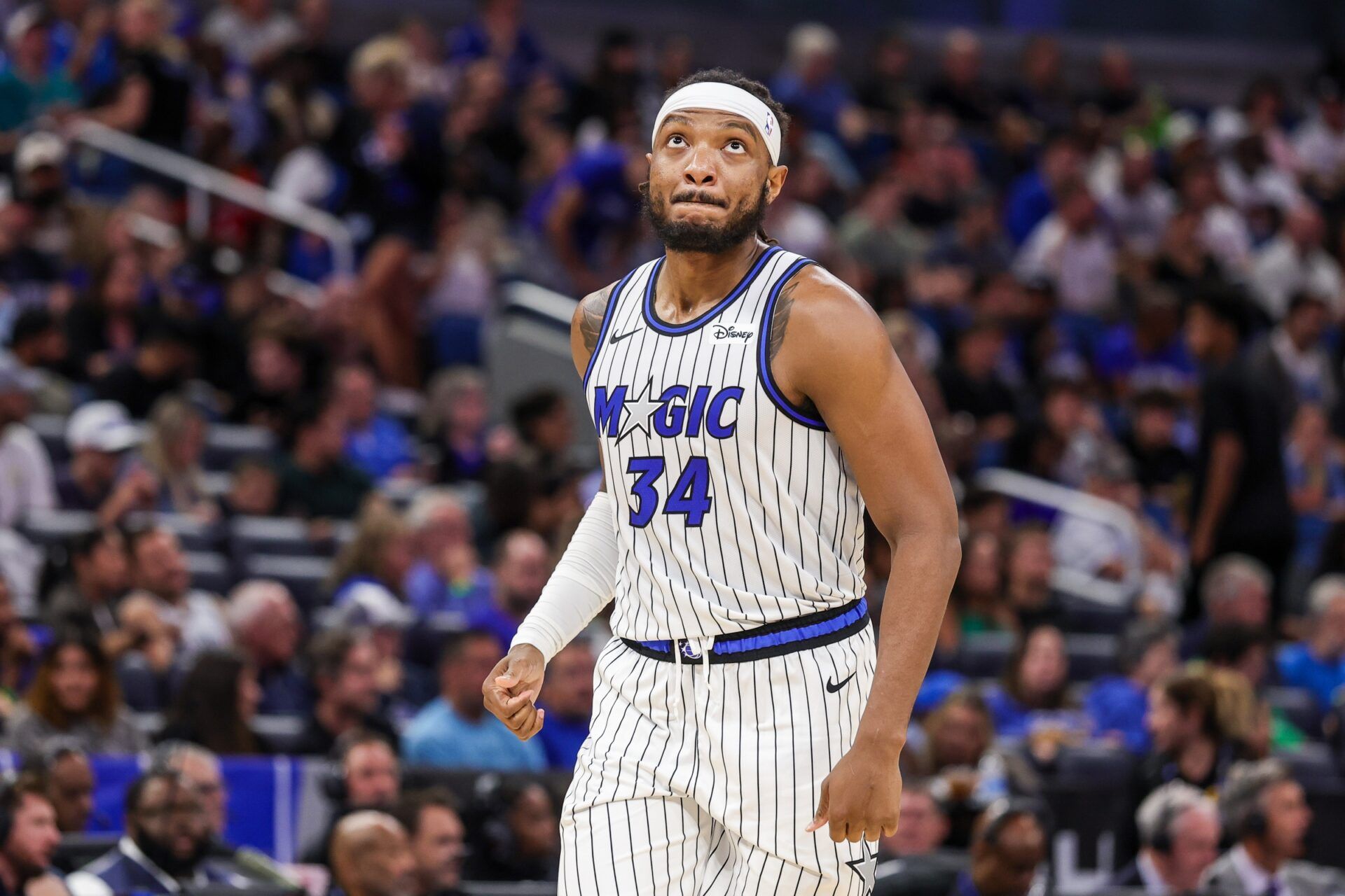Orlando Magic center/forward Wendell Carter Jr. (34) during the second quarter against the New Orleans Pelicans at Kia Center.