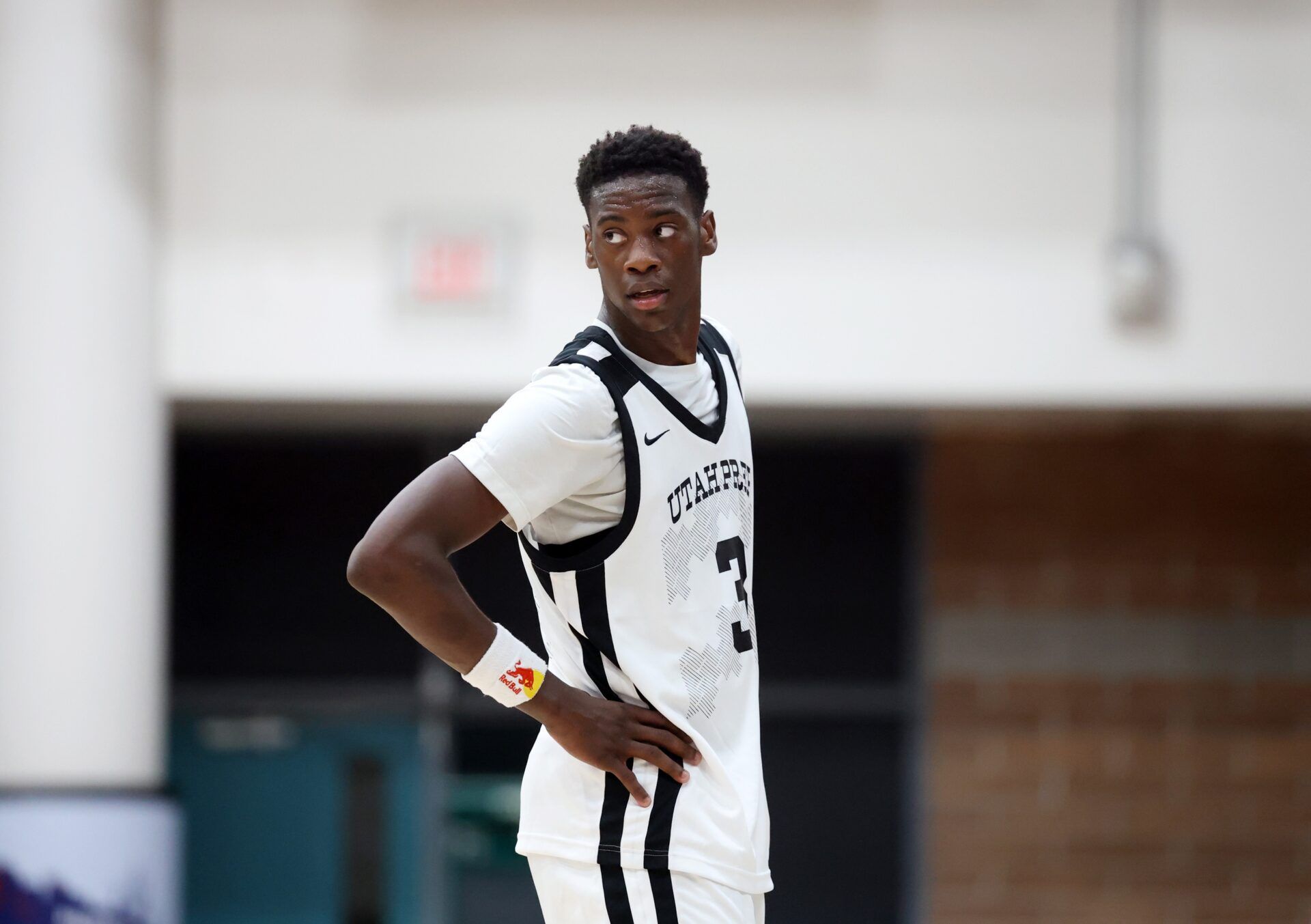 Utah Prep Academy forward AJ Dybantsa (3) against Faith Family Academy (TX) during the Hoophall West High School Invitational at Highland High School.
