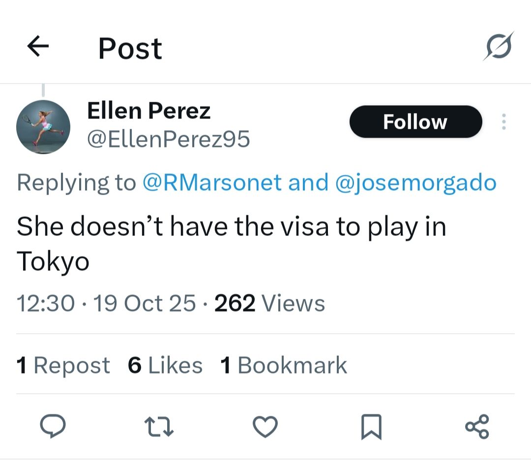 Screen grab of Ellen Perez's post