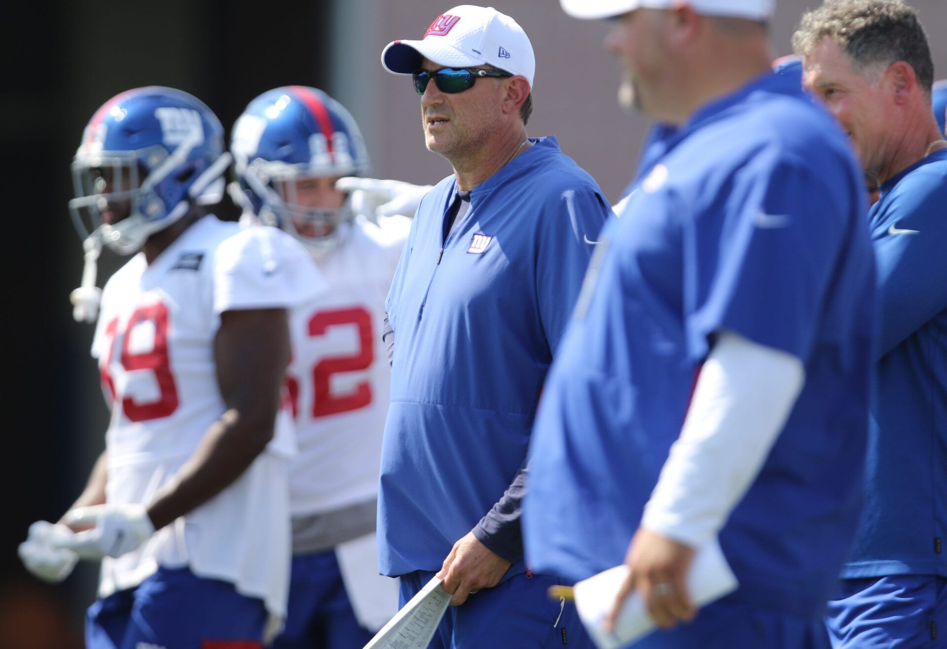 Giants Offensive Coordinator, Mike Shula, is shown at practice. Thursday, July 25, 2019

Giants Football