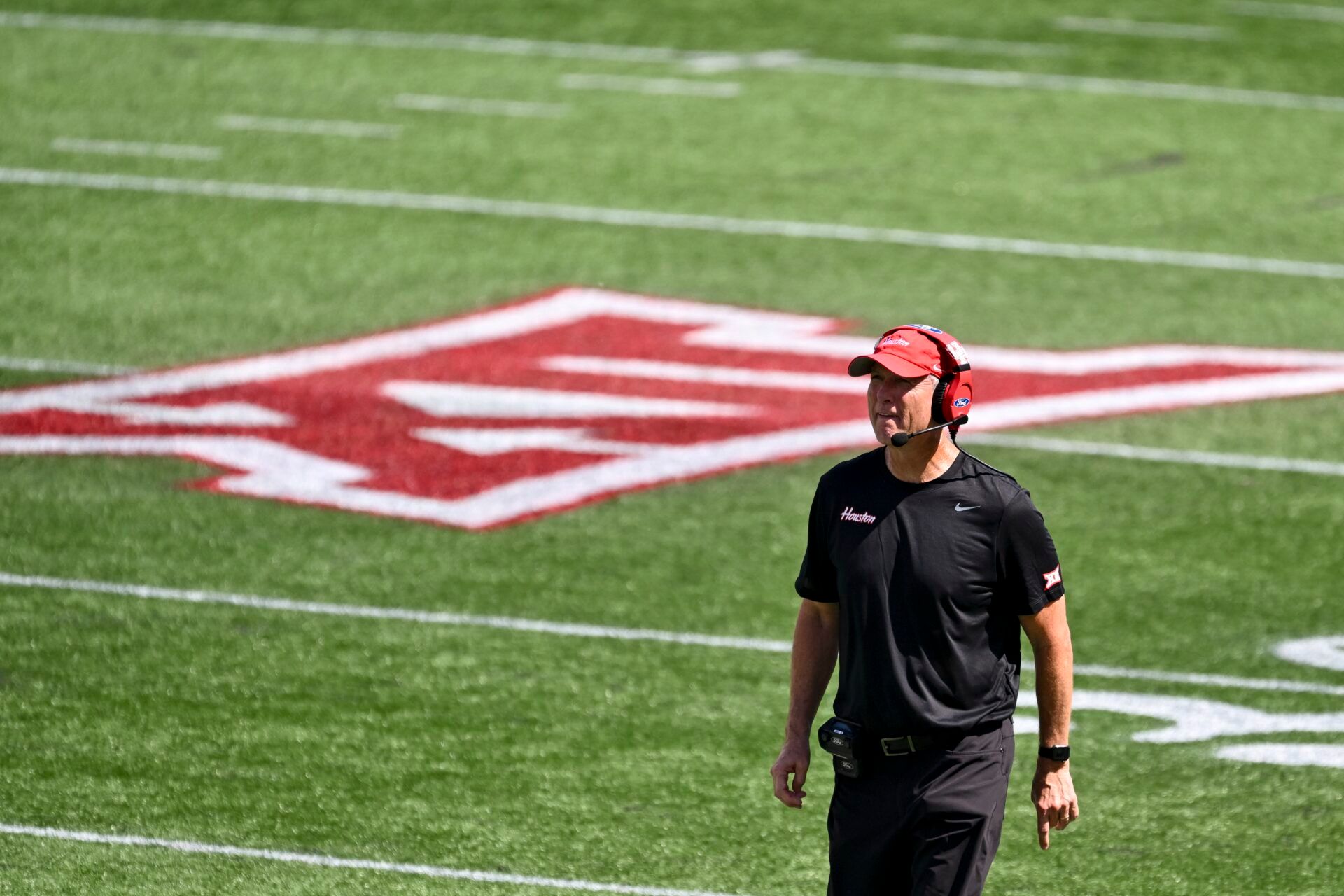 Houston Cougars head coach Willie Fritz looks on during the third quarter against the Arizona Wildcats at TDECU Stadium.