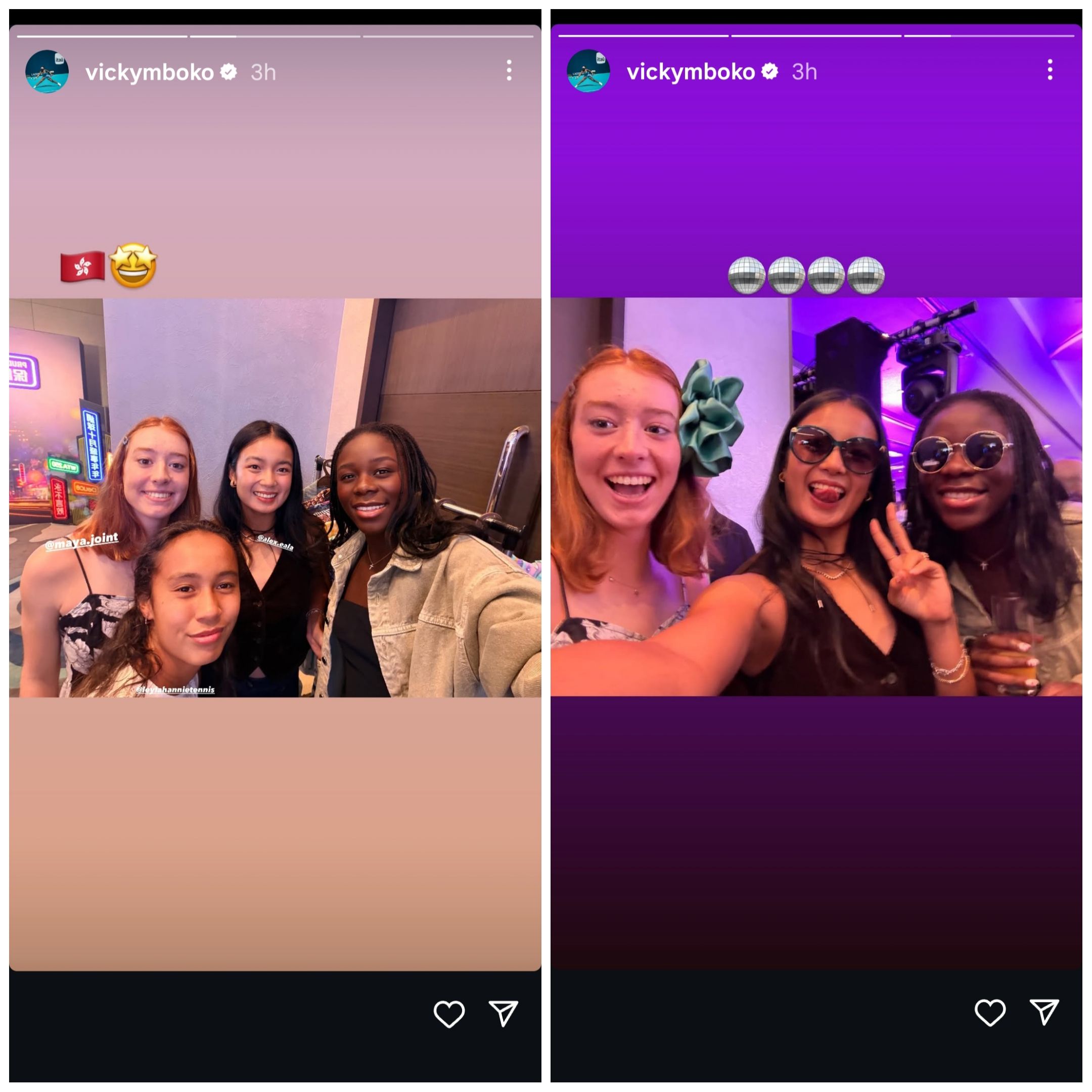Screen grab of Victoria Mboko's Instagram stories