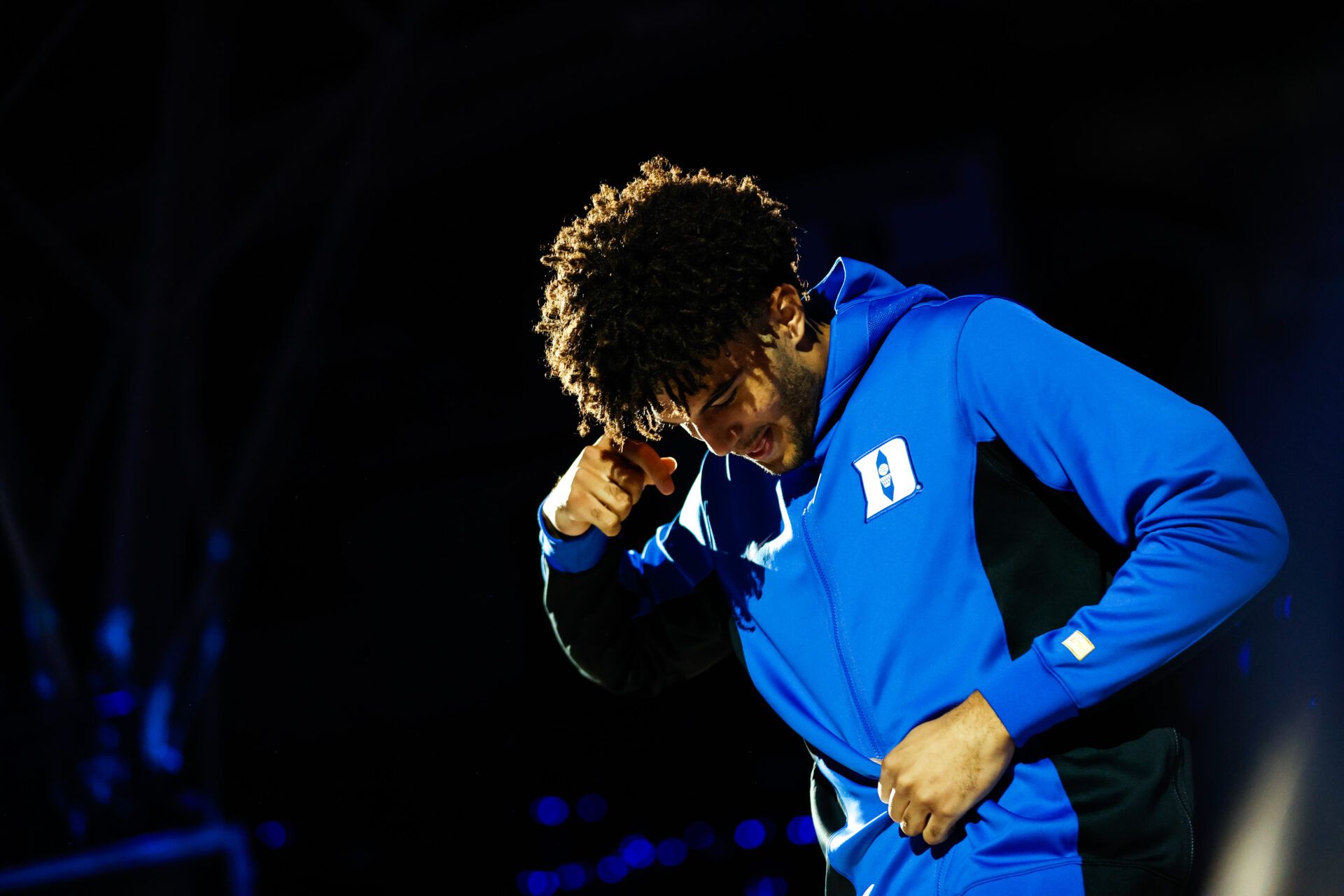 Duke Blue Devils forward Cameron Boozer (12) is introduced during player introductions at the Countdown to Craziness at the Cameron Indoor Stadium.