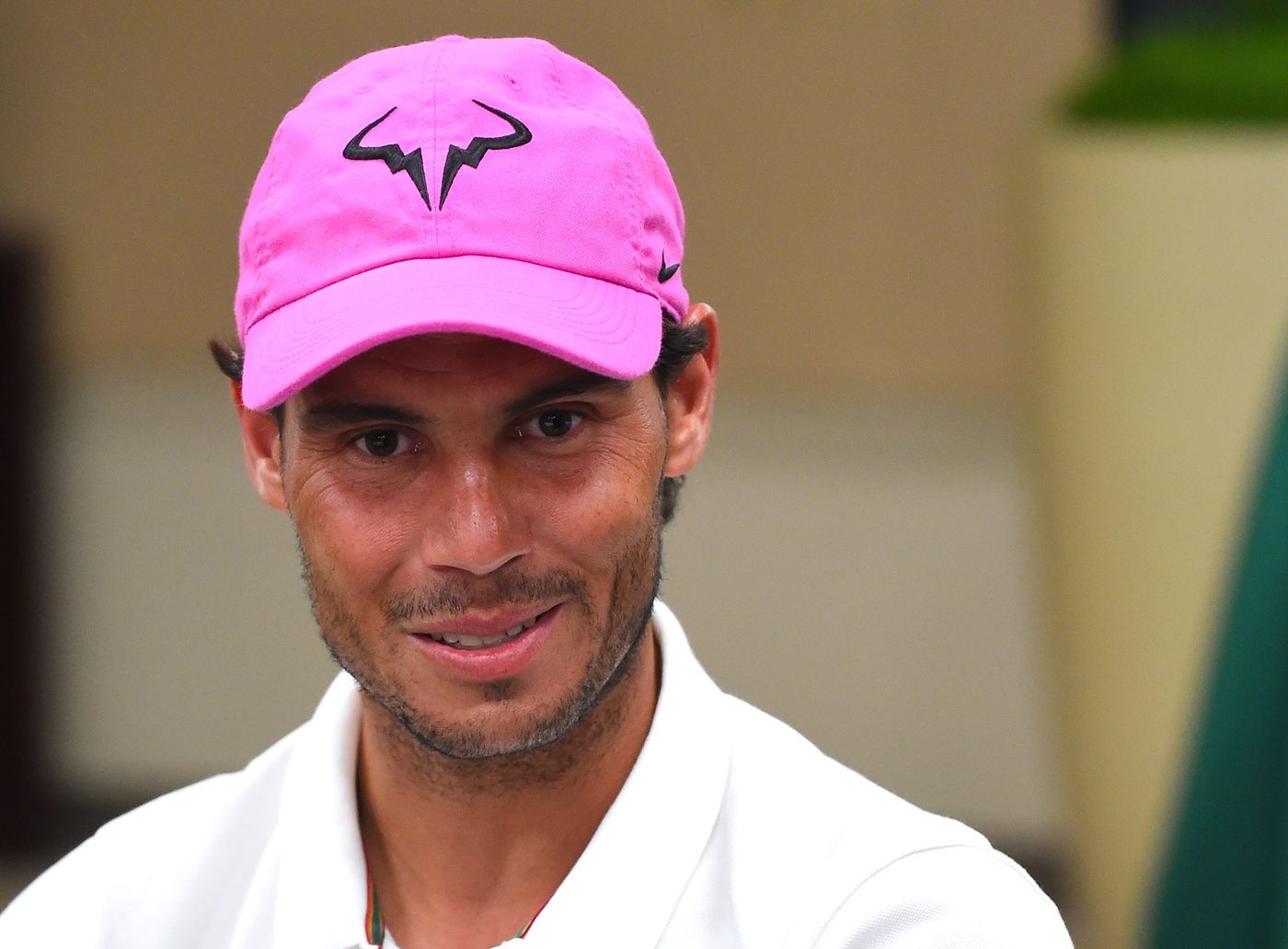 Rafael Nadal (ESP) is interviewed by at the ATP Media Day during the BNP Paribas Open at the Indian Wells Tennis Garden.