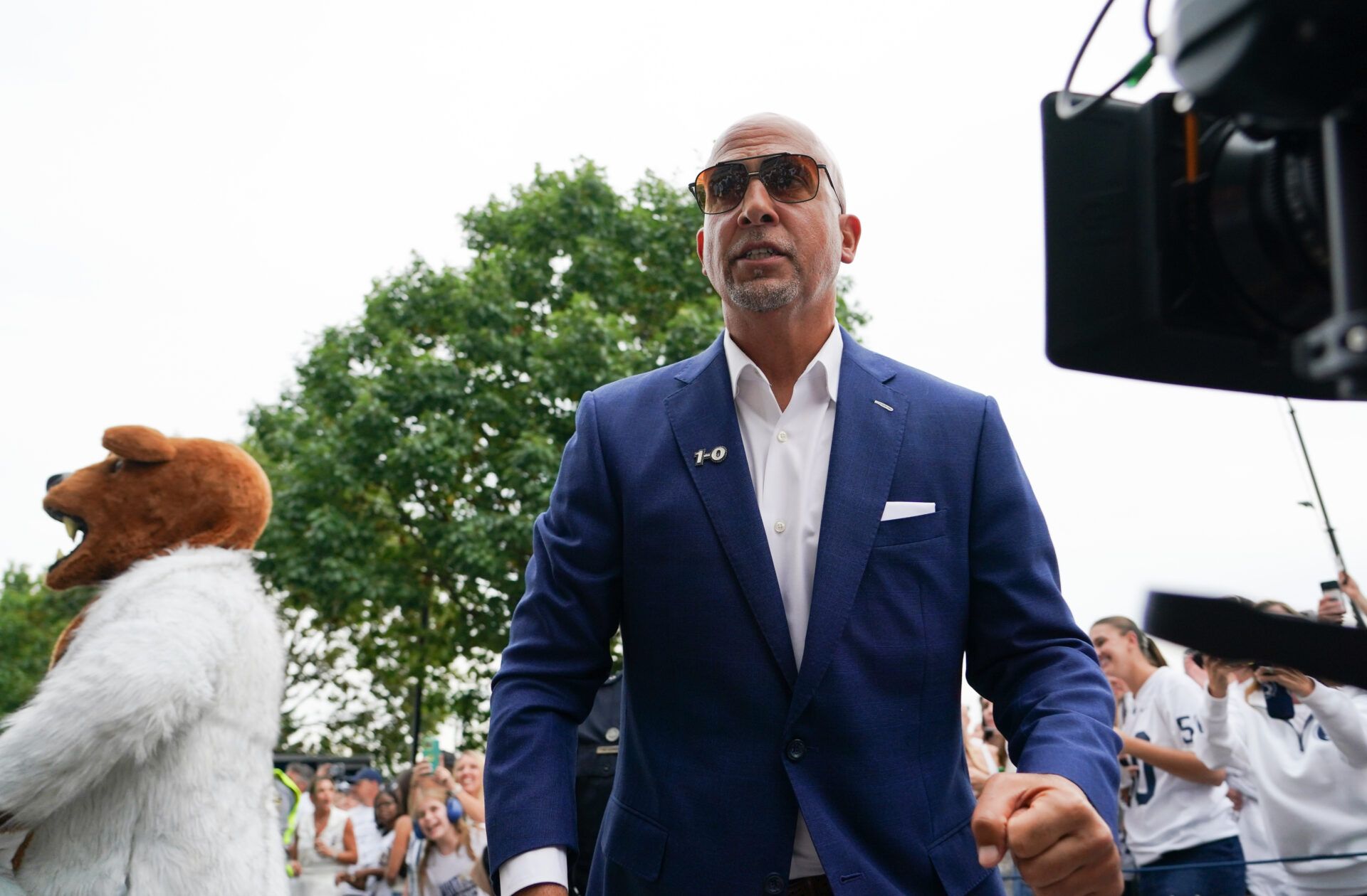 Penn State Nittany Lions head coach James Franklin walks into Beaver Stadium prior to a game against the Oregon Ducks.