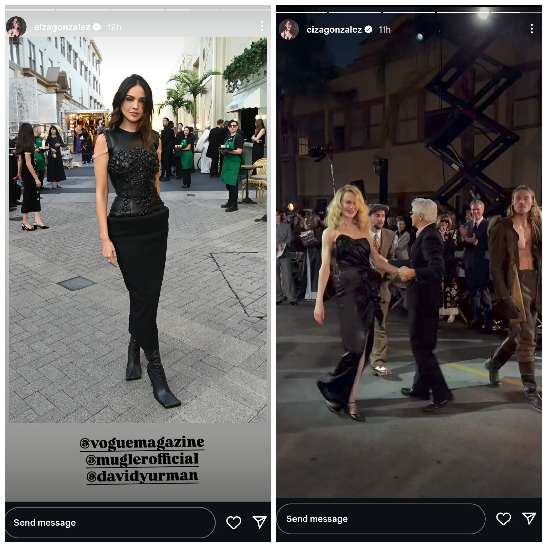 Screen grab of Grigor Dimitrov's girlfriend Eiza González's Instagram stories