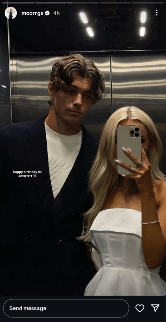 Taylor Fritz's girlfriend Morgan Riddle on Instagram