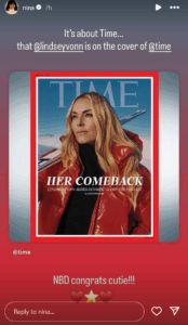 Lindsey Vonn Time Feature