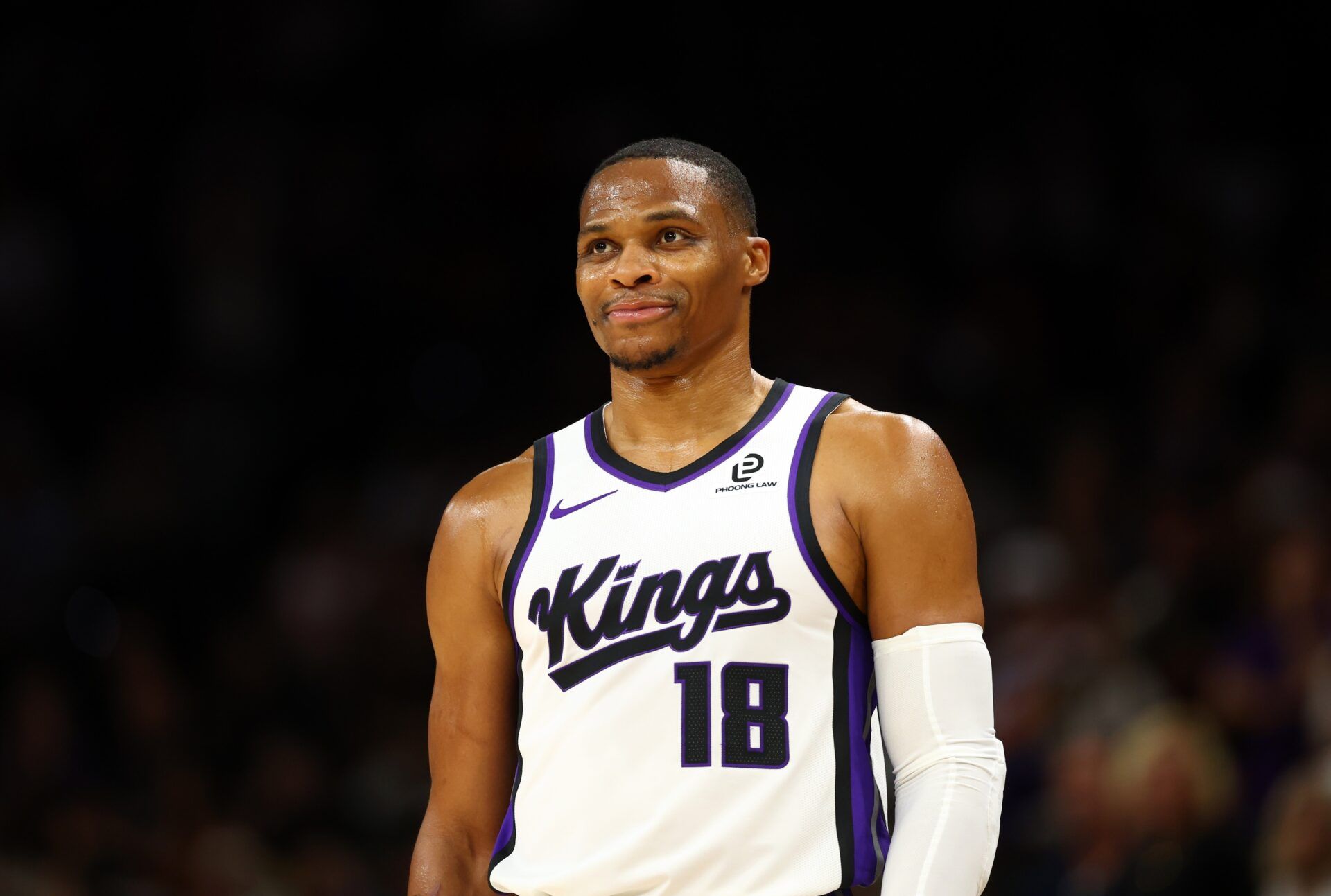 Sacramento Kings guard Russell Westbrook (18) against the Phoenix Suns at the Mortgage Matchup Center.
