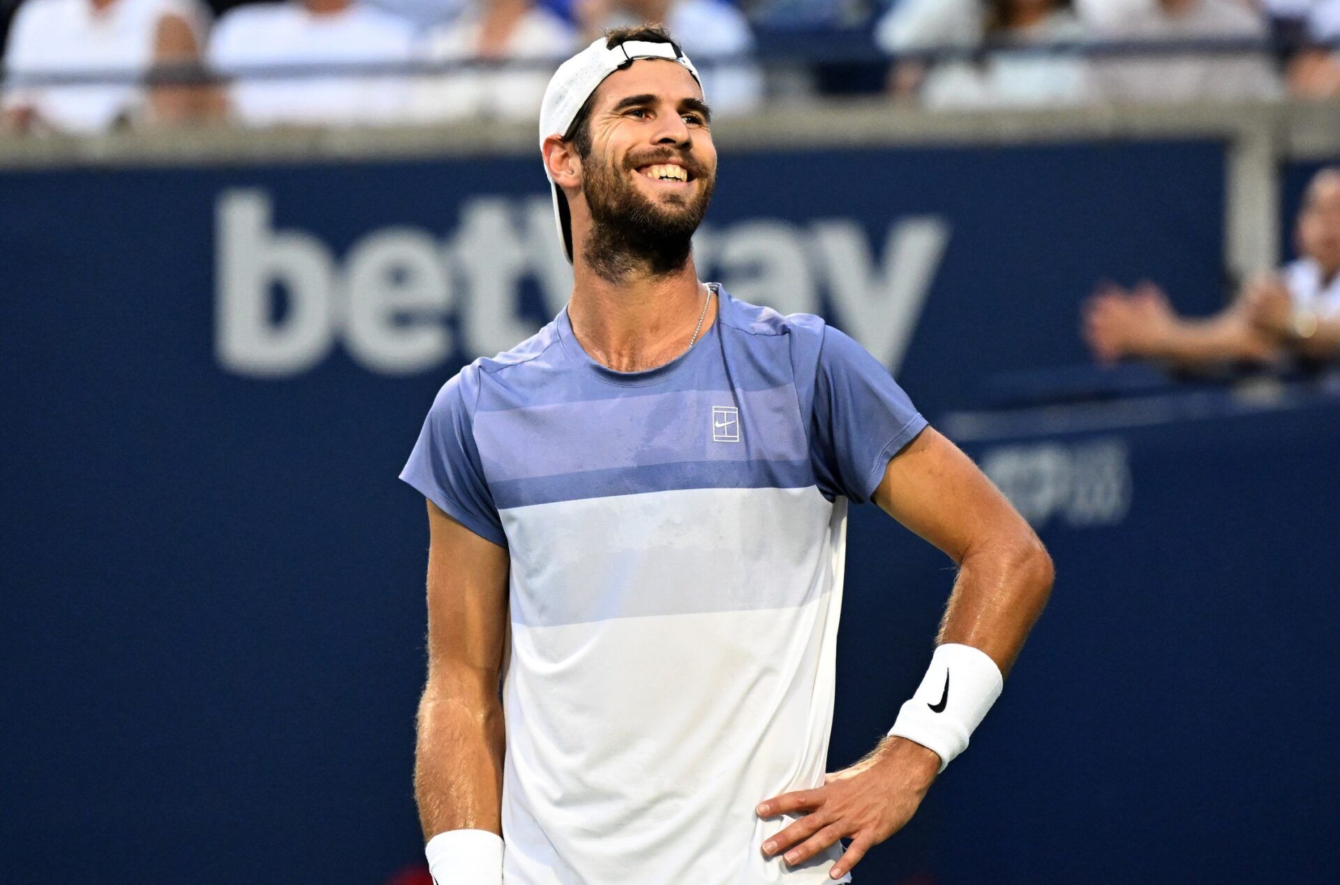 Khachanov in action