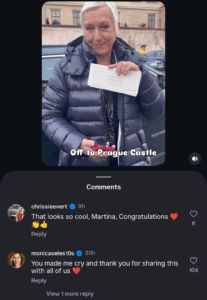 Chris Evert and Monica Seles' comments on Martina Navratilova's Instagram reel