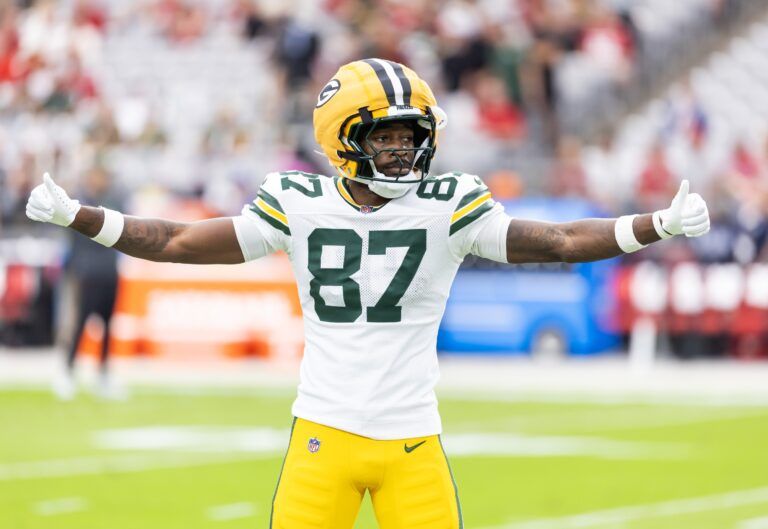 Green Bay Packers wide receiver Romeo Doubs (87) against the Arizona Cardinals at State Farm Stadium.