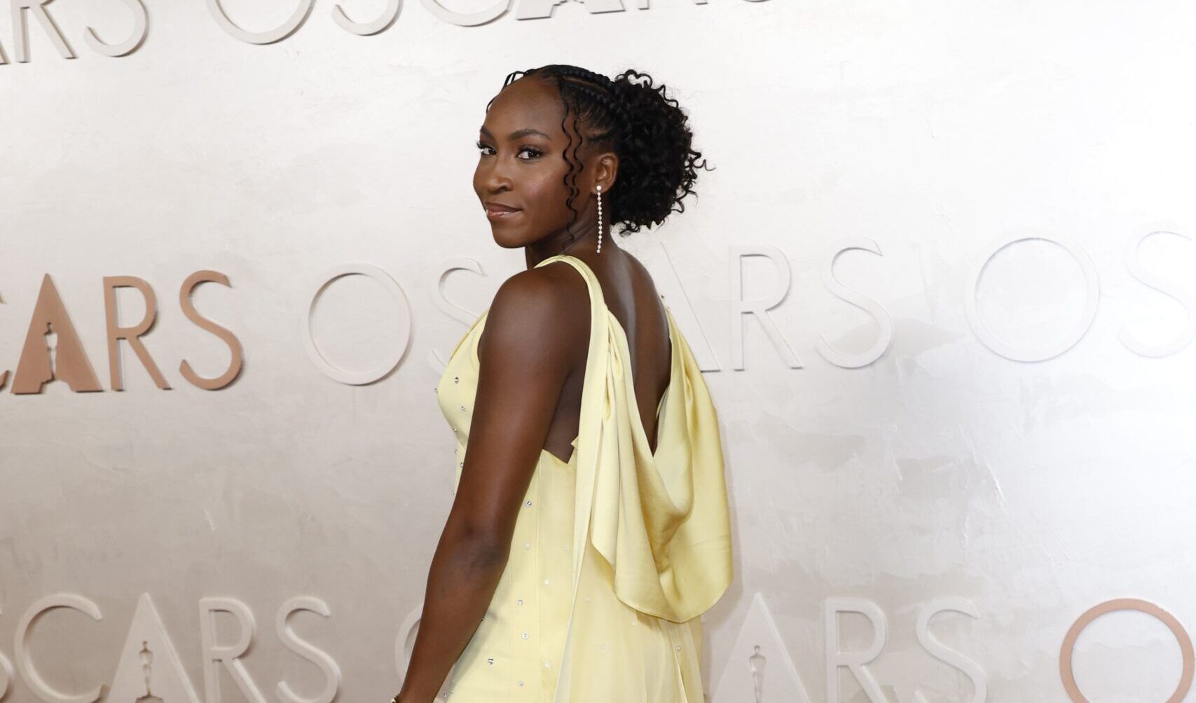 Coco Gauff on the red carpet at the 97th Oscars at the Dolby Theatre at Ovation Hollywood in Los Angeles on Sunday, March 2, 2025.