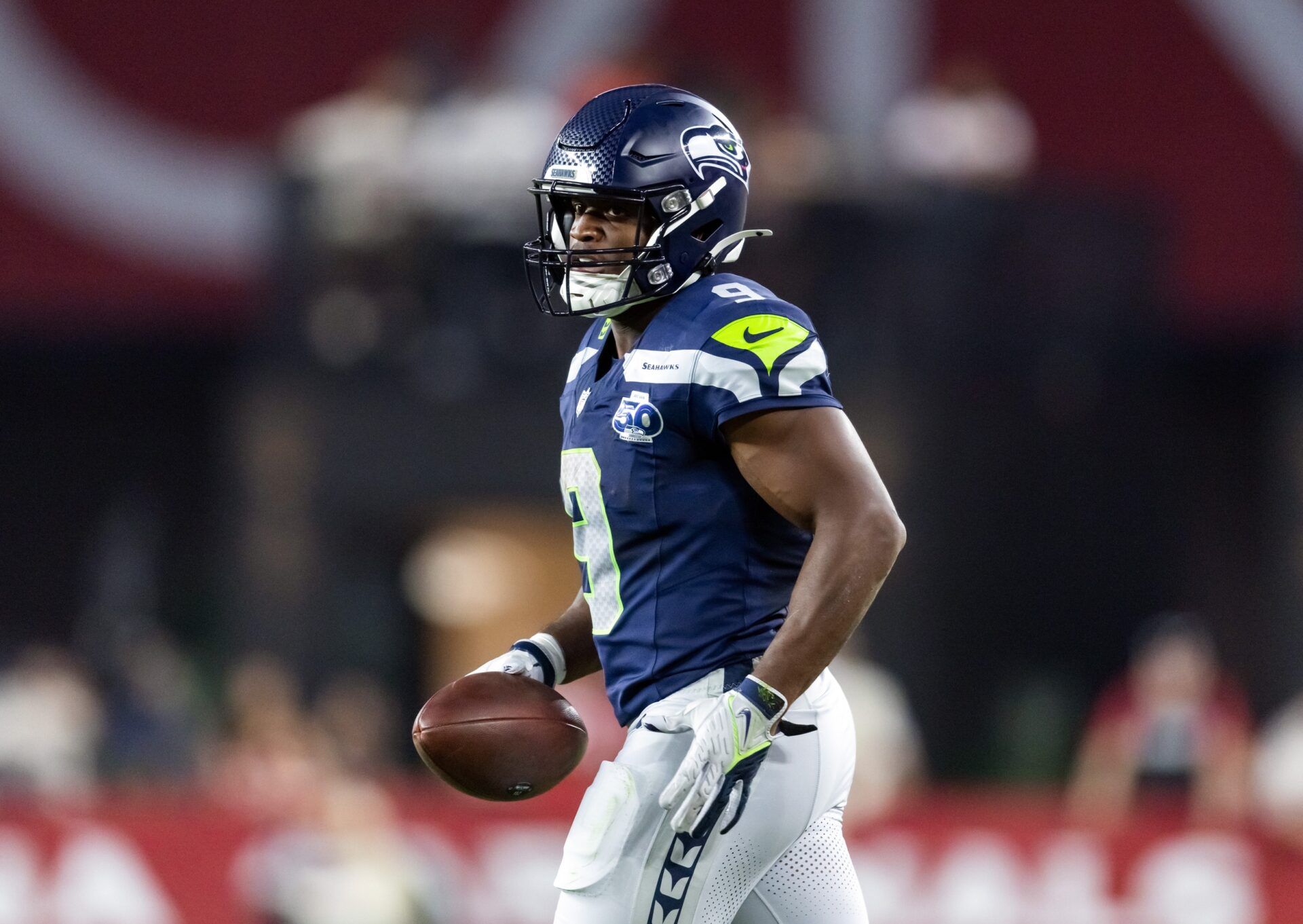 Seattle Seahawks running back Kenneth Walker III (9) against the Arizona Cardinals at State Farm Stadium.