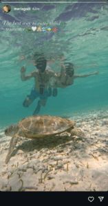 Casper Ruud and Maria Galligani on her Instagram story