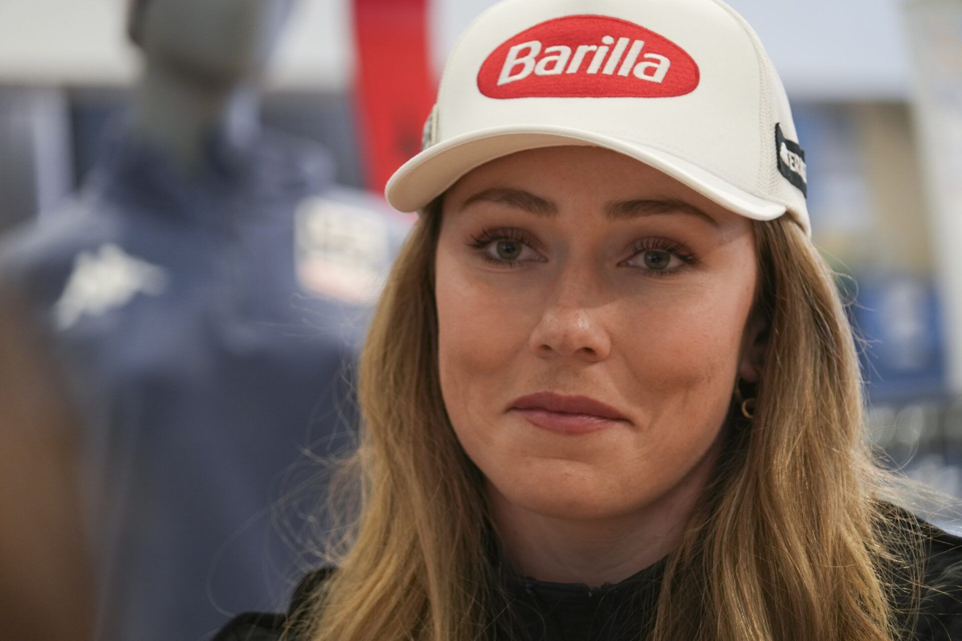 Mikaela Shiffrin sits for an interview with USA TODAY in  Sun Valley.