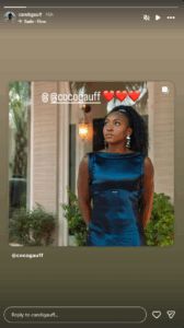 Screenshot of Candi Gauff's Instagram story | Source: IG/candigauff