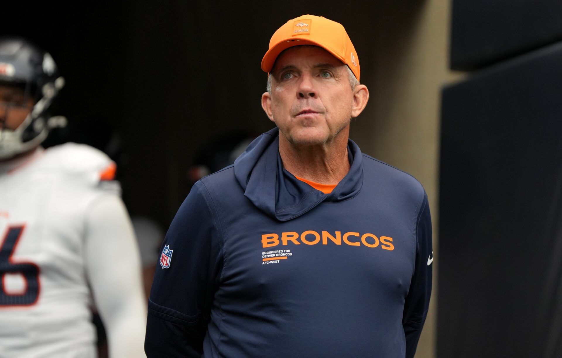 Denver Broncos head coach Sean Payton before the first half against the Houston Texans at NRG Stadium.