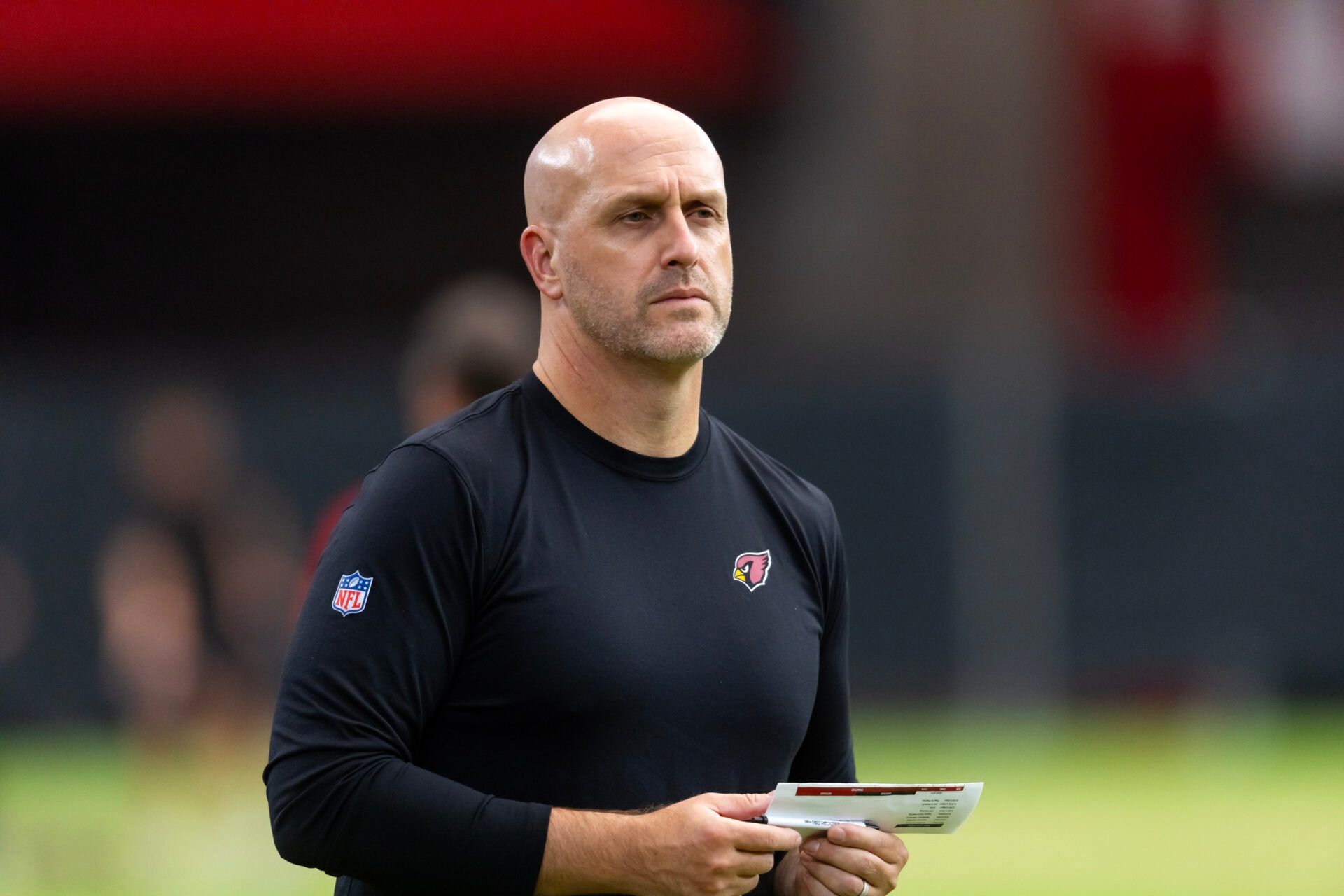 Arizona Cardinals general manager Monti Ossenfort during the Red and White practice in training camp at State Farm Stadium.