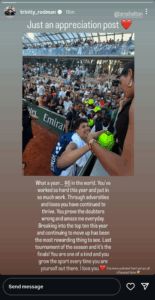 Ben Shelton's girlfriend Trinity Rodman on Instagram