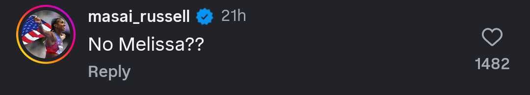 Screenshot of Russell's comment