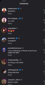 Screenshot of the comments 