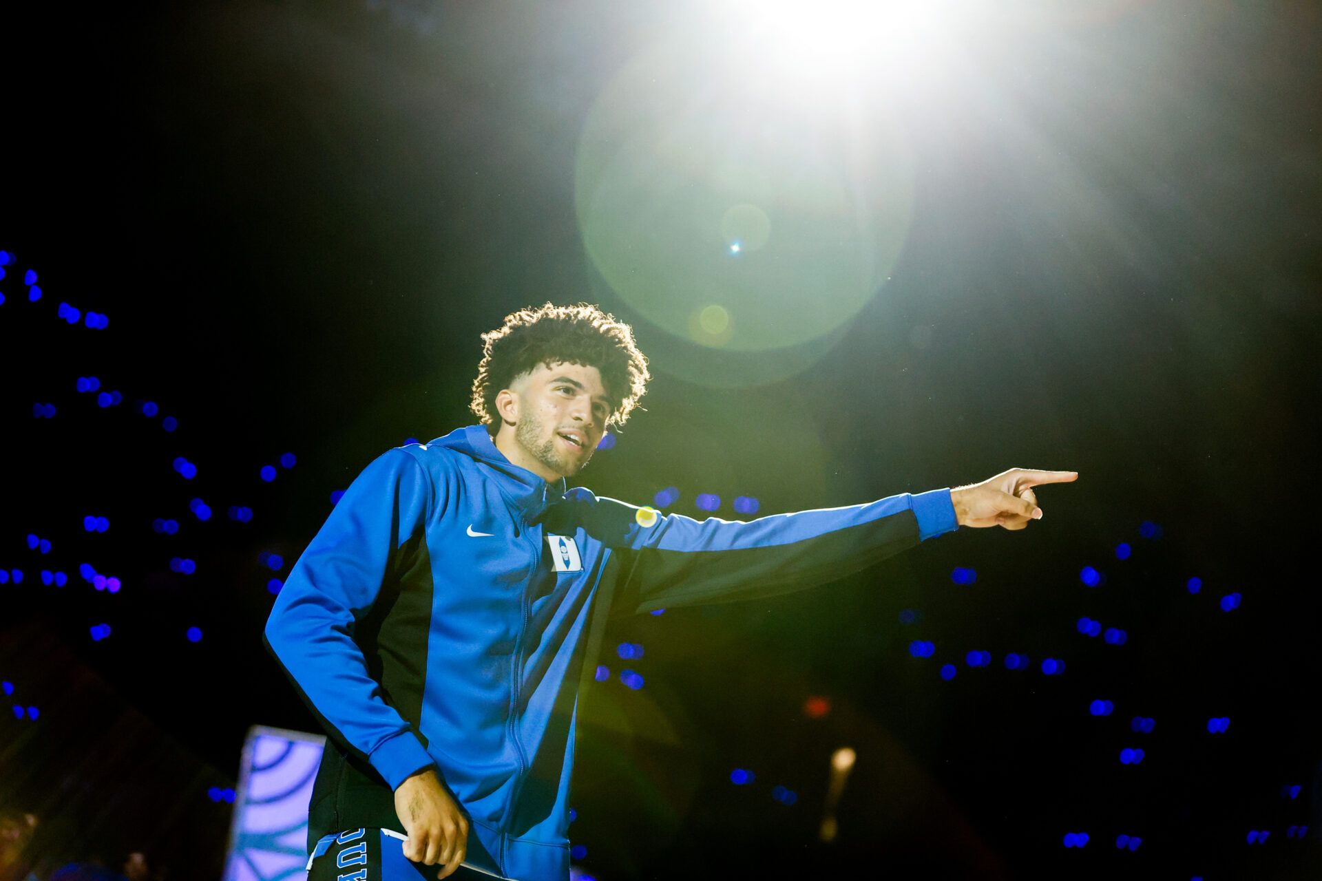 Duke Blue Devils forward Cameron Boozer (12) is introduced during player introductions at the Countdown to Craziness at the Cameron Indoor Stadium.